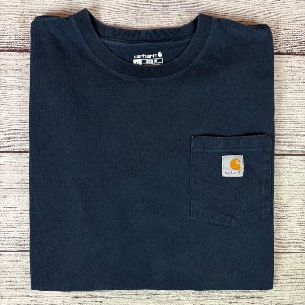Carhartt Navy Blue Short Sleeve Pocket T-shirt